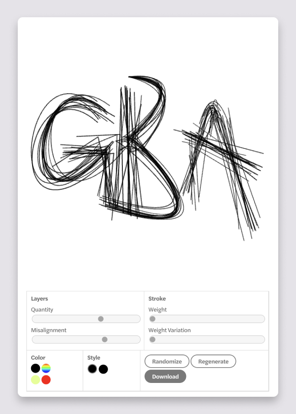 Animated thumbnail for Guilty By Association Logo Generator by Talia Cotton