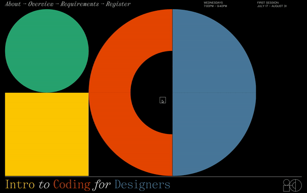 Animated thumbnail for Intro to Coding for Designers by Talia Cotton
