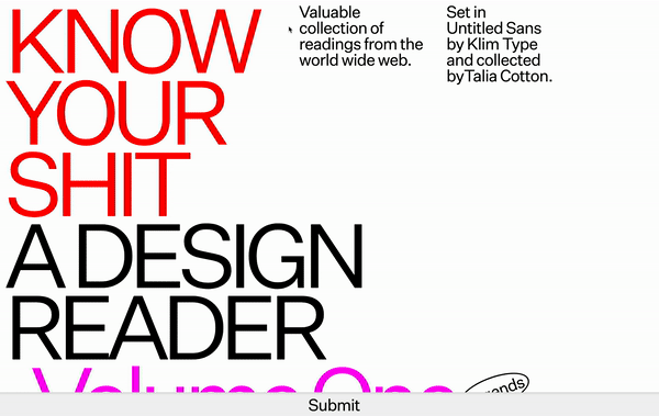 Animated thumbnail for Reader by Talia Cotton