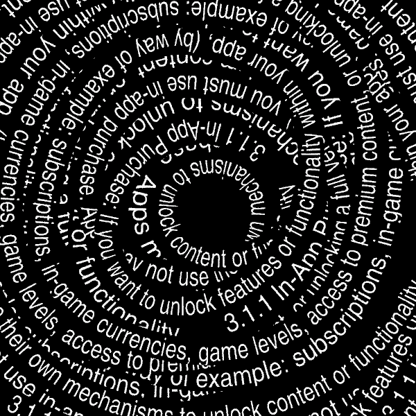 Animated thumbnail for “App Rules are Twisted to Absurdity” by Talia Cotton